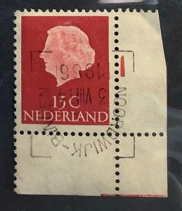Netherlands 1953 Scott 346 used - 15c, Queen Juliana