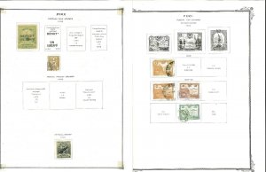 Peru 1868-1940 Used Hinged on Remaindered Scott Specialty Pages