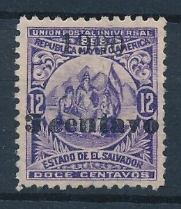 [116126] El Salvador 1900 OVP 3 Centavo on 12 Mint without gum