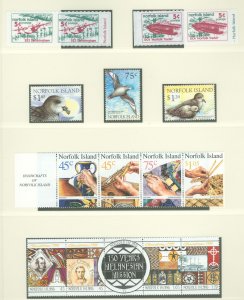 Norfolk Island #670/693 Mint (NH) Single (Complete Set) (Airplane) (Fauna)