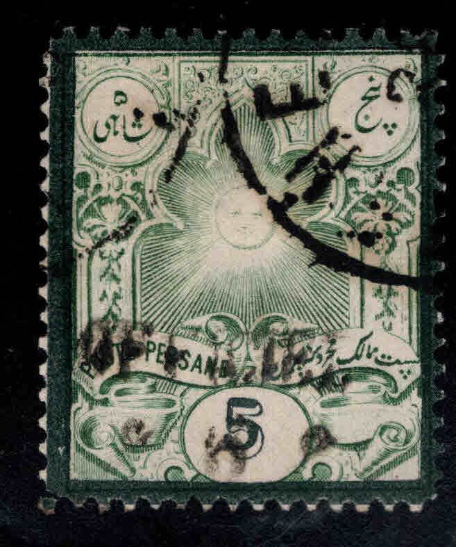 IRAN Scott 66 Used 1885 surcharged stamp