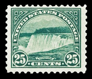 Scott 568 25c Niagara Flat Plate Issue Mint F-VF OG H Cat $13.50