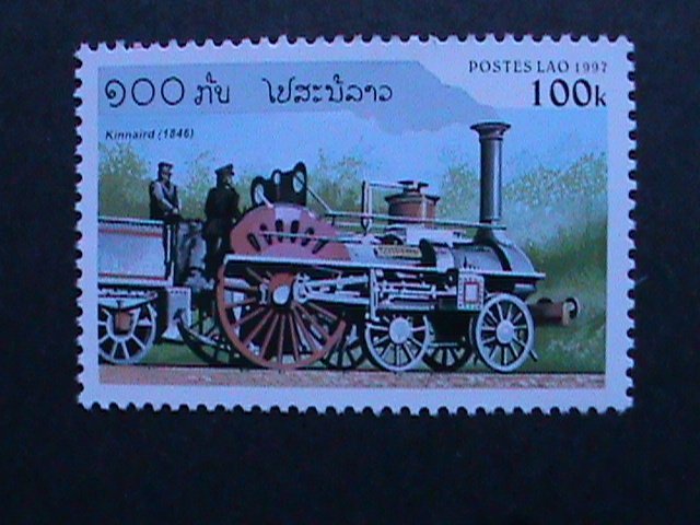 LAOS-1997 -ANTIQUE-CLASSIC LOCALMOTIVE & MORDEN EXPRESS TRAIN MNH VERY FINE