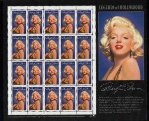 1995 Marilyn Monroe hollywood Sc 2967 32c full mint sheet of 20 MNH