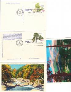 #1764-67 American Trees Set 4- Beautiful Cards Cachets