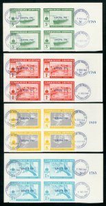 Guernsey Stamps Commodore Shipping Rare Lot of 4 Blocks Europa 1961