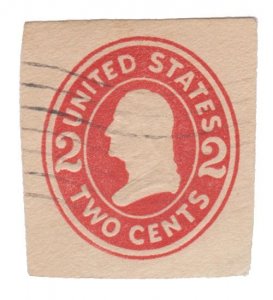 United States Cutout from Stamped Envelope. # 8