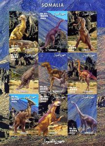 Somalia 2002 DINOSAURS Sheet (9) Imperforated Mint (NH)