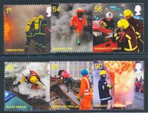 GREAT BRITAIN 2680-2685 MNH FIREFIGHTERS