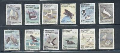 Greenland Sc 177-88 1987 bird stamp set mint NH