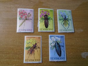 St Vincent  #  593-97  MNH  O/P  Specimen