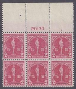 Scott #688 Mint plate block of 6