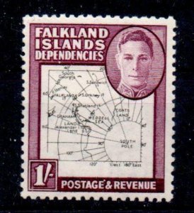 FALKLAND IS.DEP. SGG16 1948 1/= THIN MAP MTD MINT