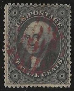 US 36 Early Classics F+ Used S-O-N Red Grid Cancel Type I cv $320