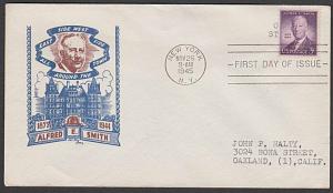 USA 1945 3c Alfred E Smith - FDC - Sgt Ken Ball cover......................55605