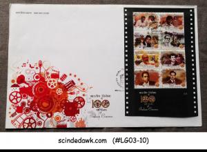 INDIA - 2013 100YRS OF INDIA CINEMA / MOVIES - FOLDER -  6-M/S MNH AND 1-FDC