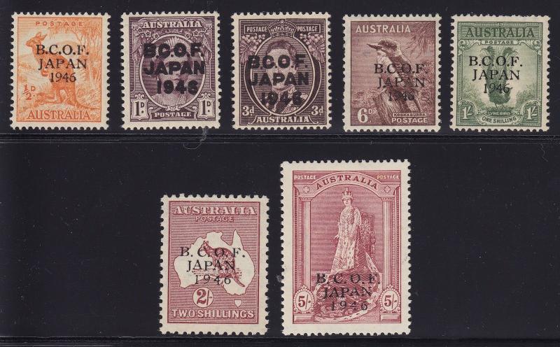 Australia Scott # M1 - M7 set VF OG mint never hinged cv $ 375 ! see pic !