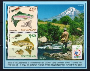 New Zealand 1998 Fly Fishing - Exhibition Mint MNH Miniature Sheet SC 1444a