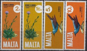 1971 Malta national plant and bird 4v. MNH SG n. 456/59