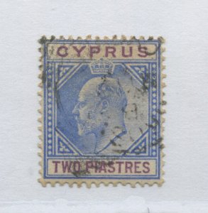 Cyprus KEVII 1903 2 piastres used