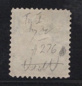 US Stamp Scott #276 Type I $1 Perry USED SCV $90