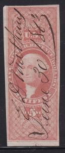 R90a  F-VF used revenue stamp nice color cv $ 275 ! see pic !