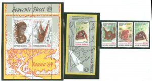 Indonesia #1381a/1479-1481a Mint (NH) Single (Complete Set) (Wildlife)