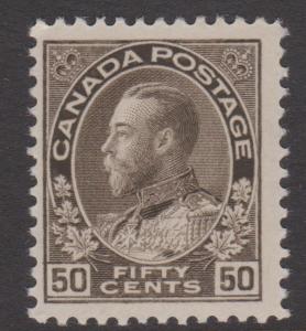 Canada 1912 KGV 50c Black Brown Sc#120 Very Fine MNH