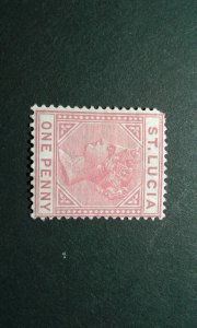 St Lucia #28 mint hinged small bit of paper on back e206 9906