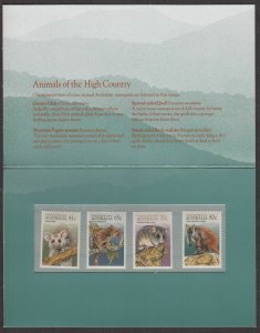 1990 Australia Animals of the High Country SG 1233-6 stamp pack MNH set of 4