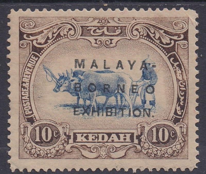 KEDAH 1922 MALAYA BORNEO EXHIBITION 10C 