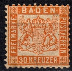 Baden #25 Unused CV $32.50 (P490)