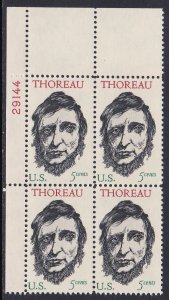 1327 Thoreau Plate Block MNH