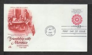 US 2349 Friendship Morocco 1987 Artcraft U/A FDC 