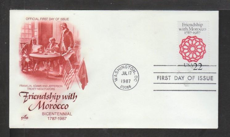 US 2349 Friendship Morocco 1987 Artcraft U/A FDC 