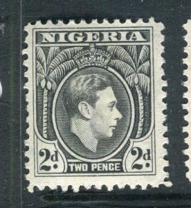 NIGERIA; 1938 early GVI portrait issue fine Mint hinged Shade of 2d. value