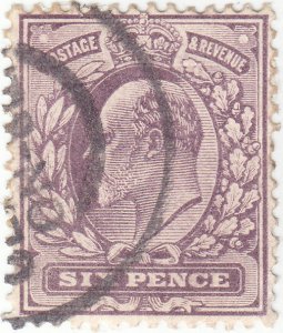 Scott # 135 - 6p Dull Violet - King Edward VII - Used