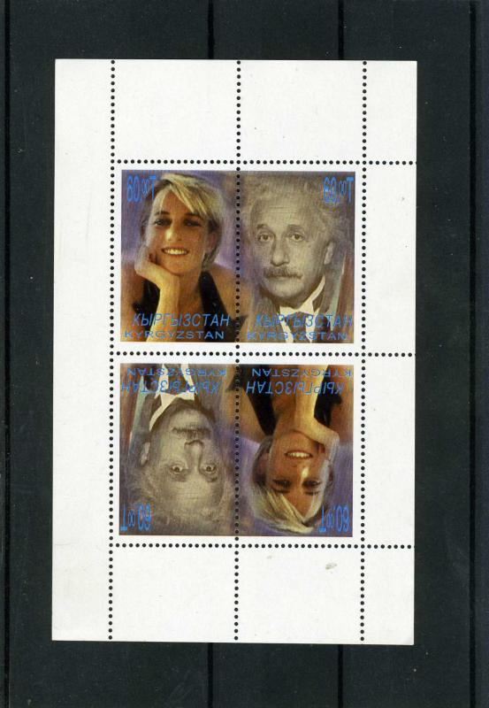 Angola 2000 Princess Diana & Albert Einstein Sheet Perforated Inverted mnh.vf