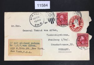 MOMEN: US STAMPS  POSTAL COVER USED LOT #11584