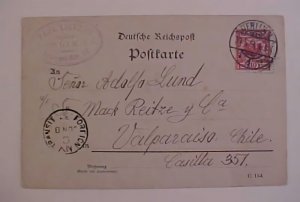 GERMAN BACKSTAMP CHILE FROM BERLIN 4, NY FOREIGN TRANSIT 1894 #48