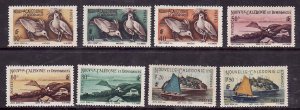 New Caledonia-Sc#276-84 ex #282- id8-unused hinged Birds-1948-