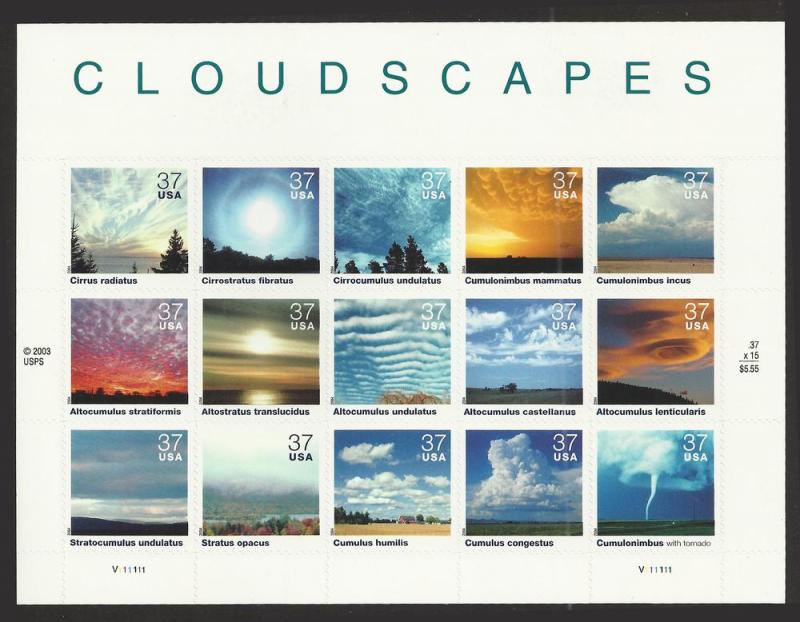 # 3878 MINT NEVER HINGED CLOUDSCAPES