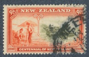 NEW ZEALAND Sc 240 USED - 1940 Centennial Issue - 9p Gold Mining