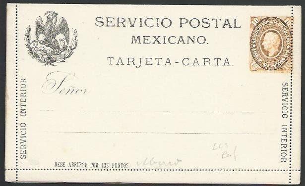 MEXICO early 4c lettercard unused..........................................10449