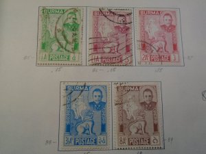 Burma  #  85-89  used