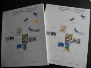 Canada Post official 1988 annual souvenir collection stamps are in mounts 