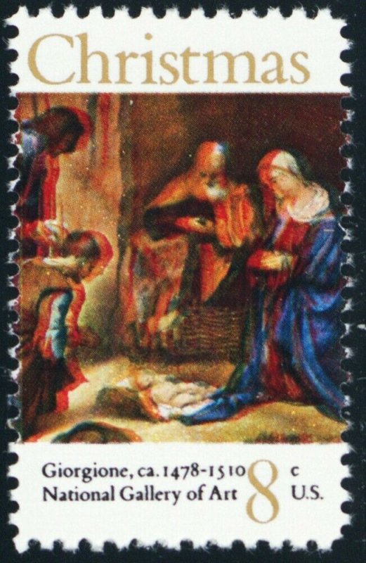 1444, Mint NH 8¢ Christmas Color Shift ERROR Makes Blurry Design - Stuart Katz