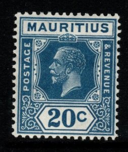 MAURITIUS SG235a 1934 20c PRUSSIAN BLUE DIE II MTD MINT