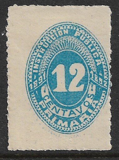 MEXICO 1891-92 12c INSTUCCION PUBLICA PRIMARA Revenue IP31 MLH