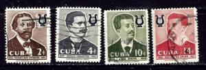 Cuba 595-98 Used 1958 set